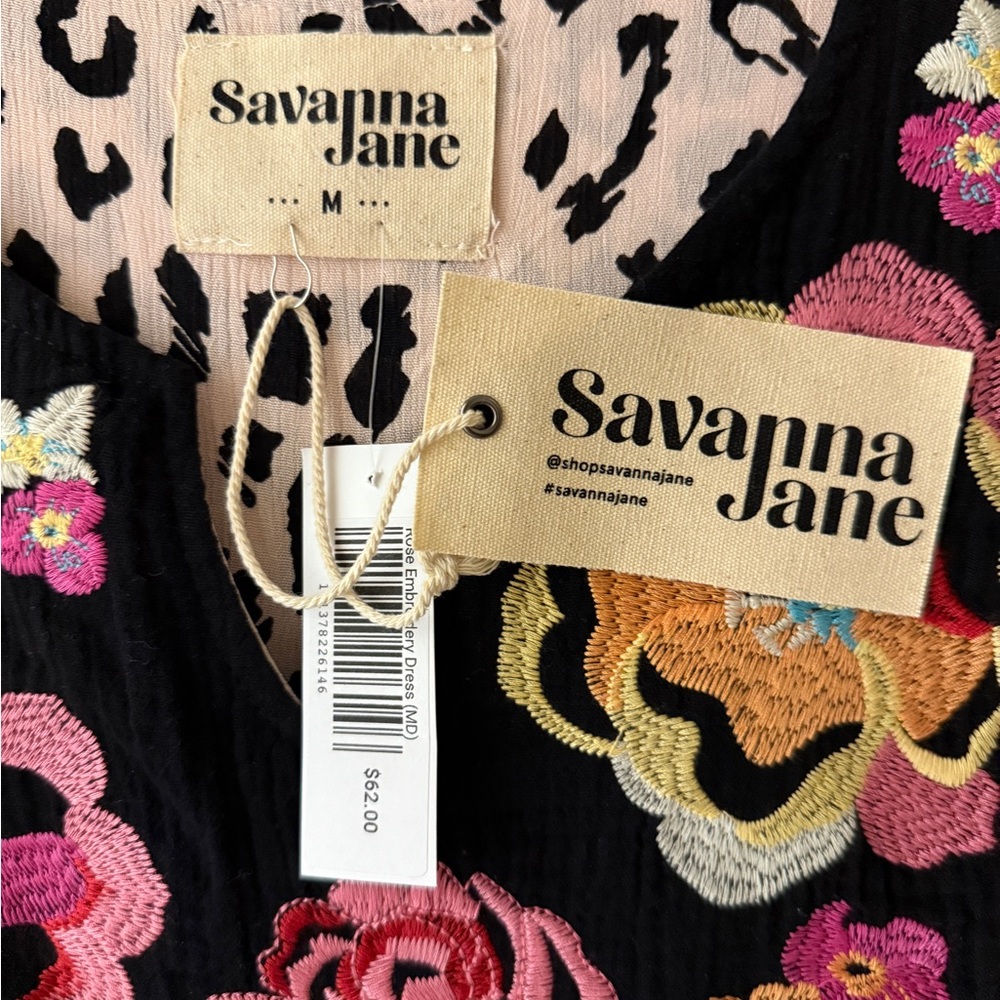 Savanna Jane Black and Pink Sleeveless Sundress - Picture 2 of 6